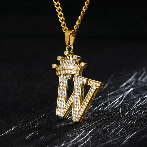 Load image into Gallery viewer, Zircon Alphabet Necklace
